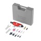 Шлифмашина пневматическая INTERTOOL PT-1003, в чемодане 1/4'' мини + набор шлифовальных камней 10ед.