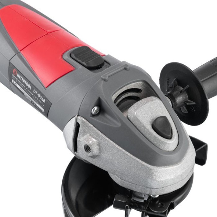 Шліфмашина кутова (болгарка) INTERTOOL DT-0268, 900 Вт, 12000 об/хв, діаметр круга 125 мм