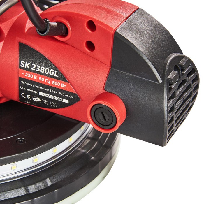 Шлифовальная машина для стен и потолка (жираф) Vitals Master SK 2380GL, 800 Вт, диаметр круга 225 мм, LED