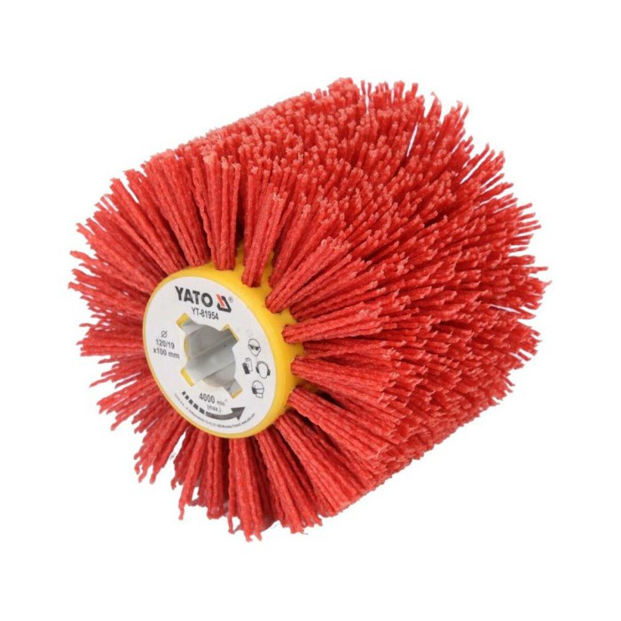 Шліфувально-браширув. машина по мет/дер YATO,елек.мер 230В,1300Вт,900-3700 об/хв щіткаØ=120/19х100мм