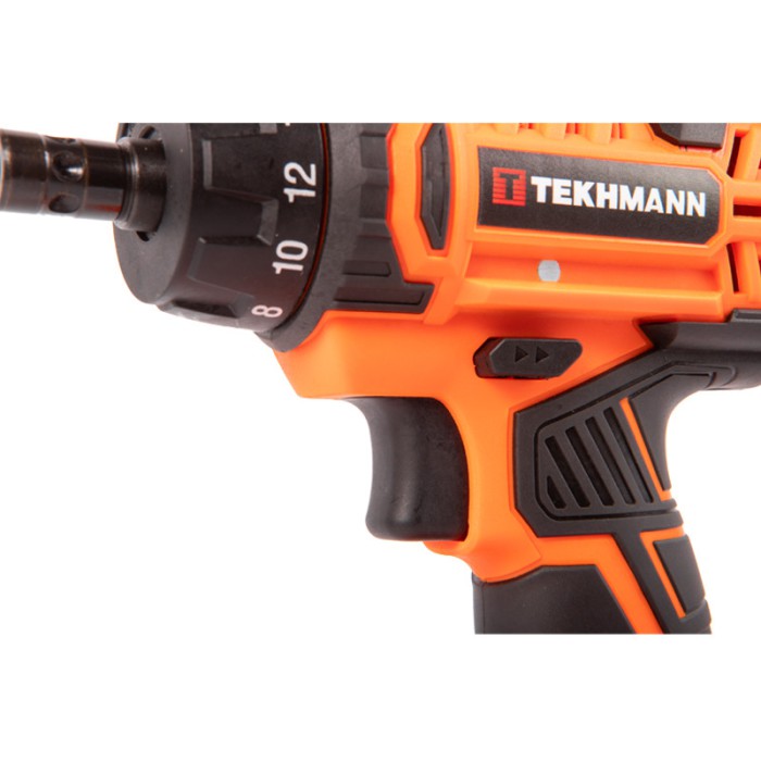 Шуруповерт акумуляторний Tekhmann TCD-18/2 BS Kit, 18, 2 акк, 2 шв, DFR патрон, 50 Нм, безщітковий двиг.