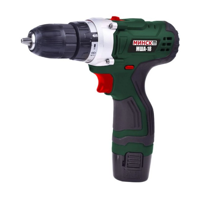 Шуруповерт акумуляторний Мінськ МША-18 (2 акумулятори, кейс)