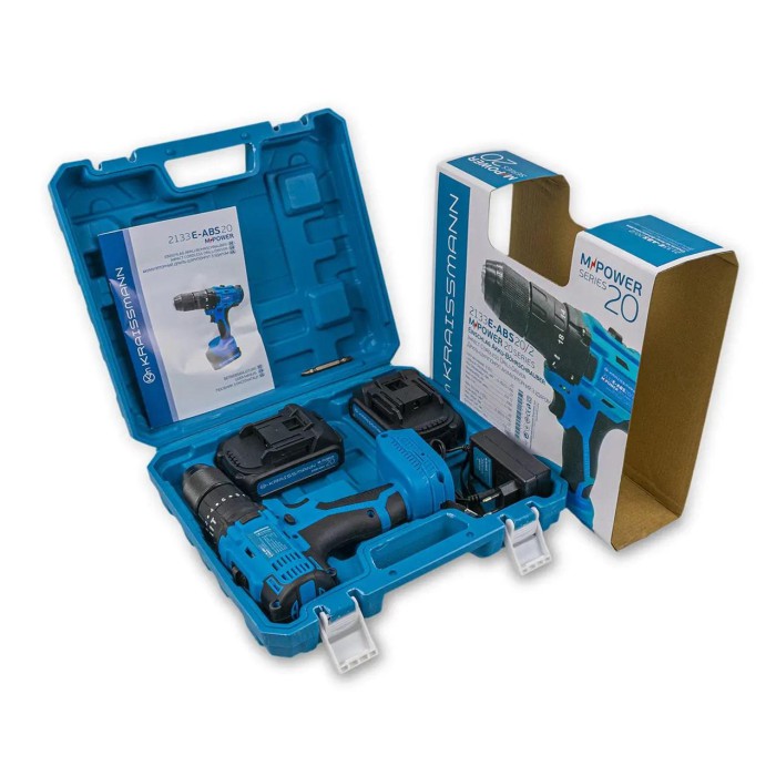 Шуруповерт аккумуляторный ударный KRAISSMANN 2133 E-ABS 20/2