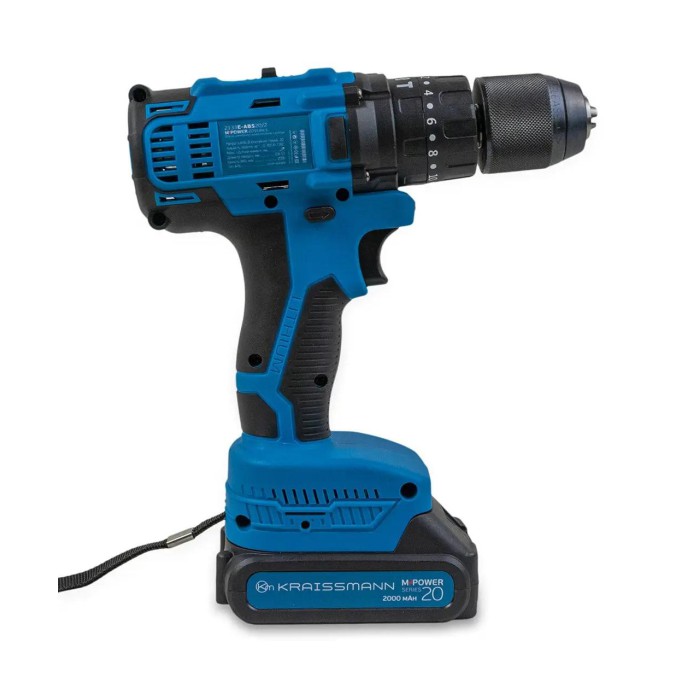 Шуруповерт акумуляторний ударний KRAISSMANN 2133 E-ABS 20/2