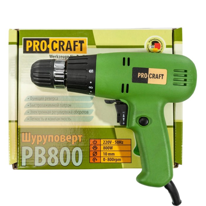 Шуруповерт мережевий PROCRAFT PB-800