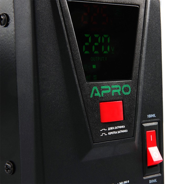 Стабілізатор напруги релейний APRO AVR-1000, 800 Вт
