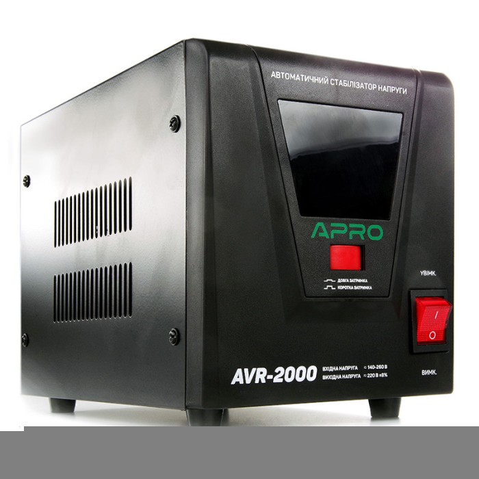 Стабілізатор напруги релейний APRO AVR-2000, 1600 Вт