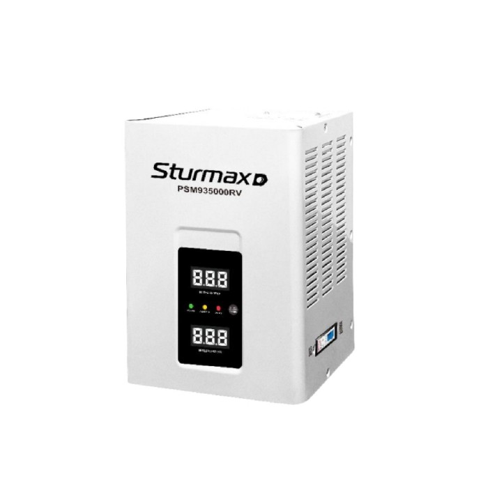 Стабилизатор напряжения релейный LED 5000 ВA настенный Sturmax PSM935000RV
