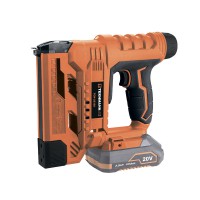 Степлер акумуляторний Tekhmann TCN-25/i20, 20 В, без акум., LED підсвічування, 30 уд/хв, цвяхи 32, скоби 25