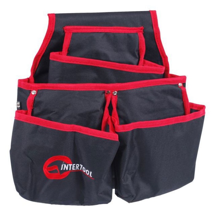 Поясна Сумка слюсарно-будівельна, 4 кишені, поліестер INTERTOOL SP-1031