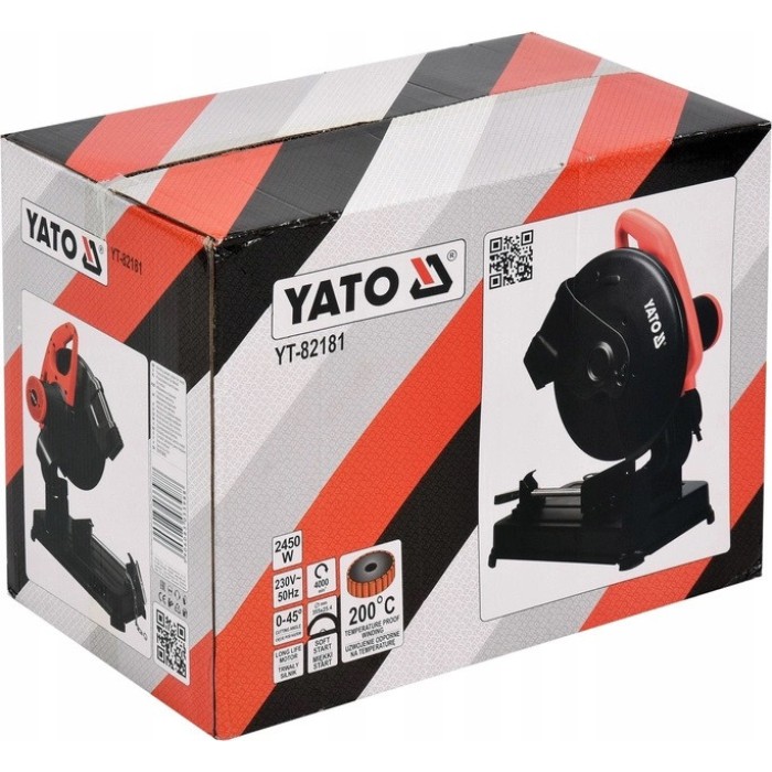 Торцовочная пила по металлу YATO YT-82181, 2450 Вт,  диск 355 мм, 4000 об/мин