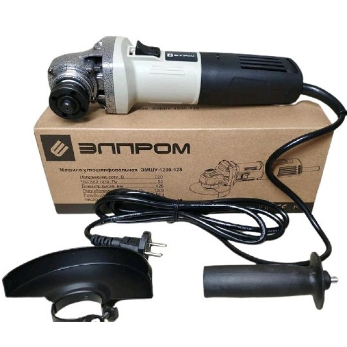 Кутова шлифмашина (болгарка) Елпром ЕМШУ-1200-125, 1200 Вт, 11000 об/хв, діаметр диска 125 мм