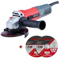 Кутова шліфувальна машина (болгарка) Worcraft AG08-125P, 850 Вт, 12000 об/хв, діаметр диска 125 м