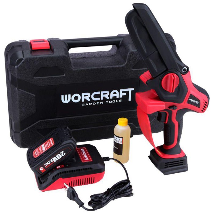Акумуляторна безщіткова міні-пилка ланцюгова WORCRAFT CHS‑S20LiBM