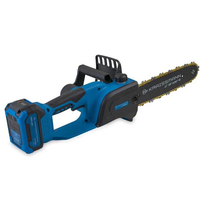 Акумуляторна міні-ланцюгова пила KRAISSMANN 3054 AKS-BL 20/2 MP, 20В, 4 А/год, 2 АКБ, 2 ланцюги, шина 305 мм, кейс