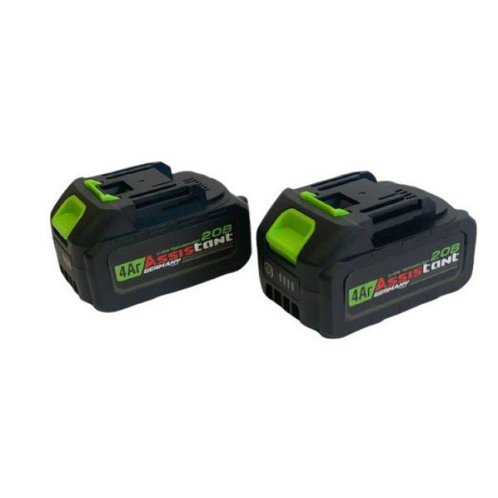 Акумуляторна кутова безщіткова шліфувальна машина (болгарка) Assistant МШУ 125/20 БЩ (2 АКБ 20В, 4 А*год, кейс)