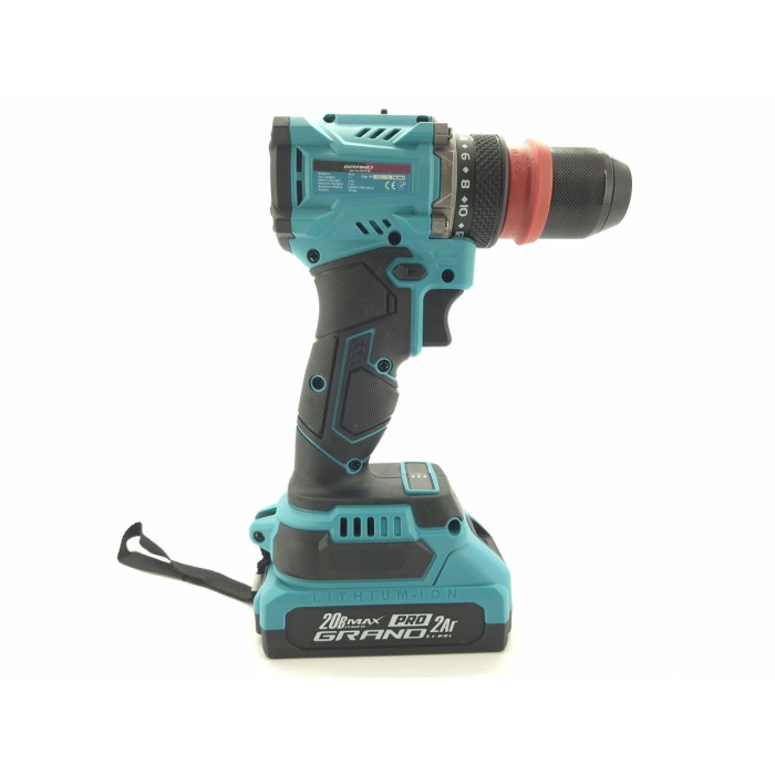 Акумуляторний шуруповерт Grand ДА-20/2 DFR BL, безщітковий двигун, 20В, 52 Нм, 2 АКБ, 2 а/год, DFR патрон Акумуляторний шуруповерт Grand ДА-20/2 DFR BL, безщітковий двигун, 20В, 52 Нм, 2 АКБ, 2 а/год, DFR патрон