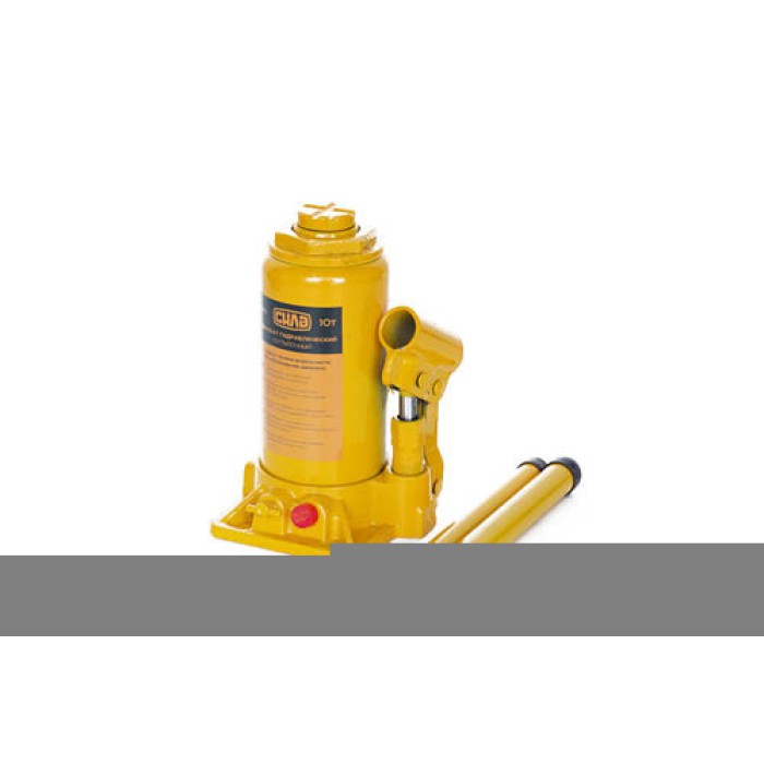 Домкрат гидравлический бутылочный 10т (высота подъема 200-405мм) СИЛА