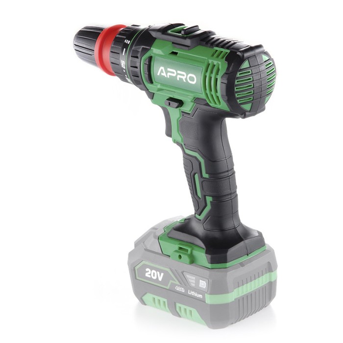 Дриль-шурупокрут акумуляторна APRO 20DCK, 20В, без АКБ, без ЗУ, знімний патрон, кейс Дриль-шурупокрут акумуляторна APRO 20DCK, 20В, без АКБ, без ЗУ, знімний патрон, кейс