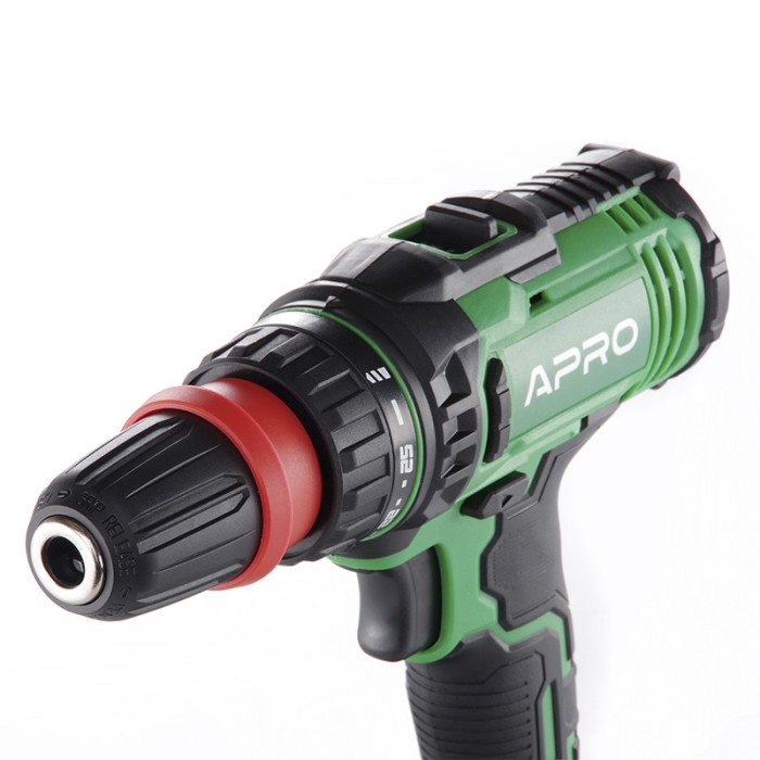 Дриль-шурупокрут акумуляторна APRO 20DCK, 20В, без АКБ, без ЗУ, знімний патрон, кейс Дриль-шурупокрут акумуляторна APRO 20DCK, 20В, без АКБ, без ЗУ, знімний патрон, кейс