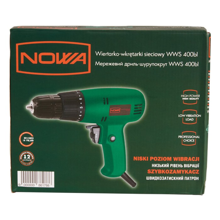 Дрель-шуруповерт сетевой NOWA WWS 400bl