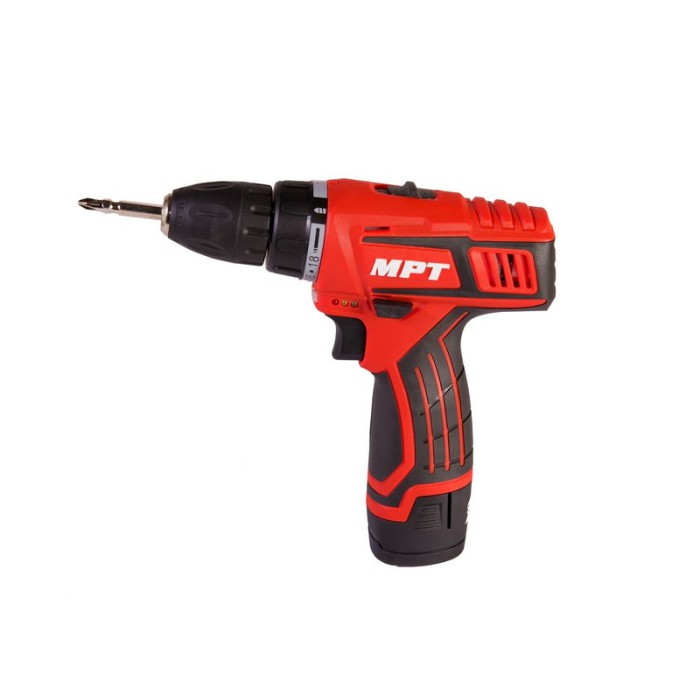 Дрель - шуруповерт аккумуляторная MPT MCDT1226.B2 PROFI, 12V, Li-ion,1.5 Ач, 2 скор. 0-10 мм, 2 АКБ, кейс