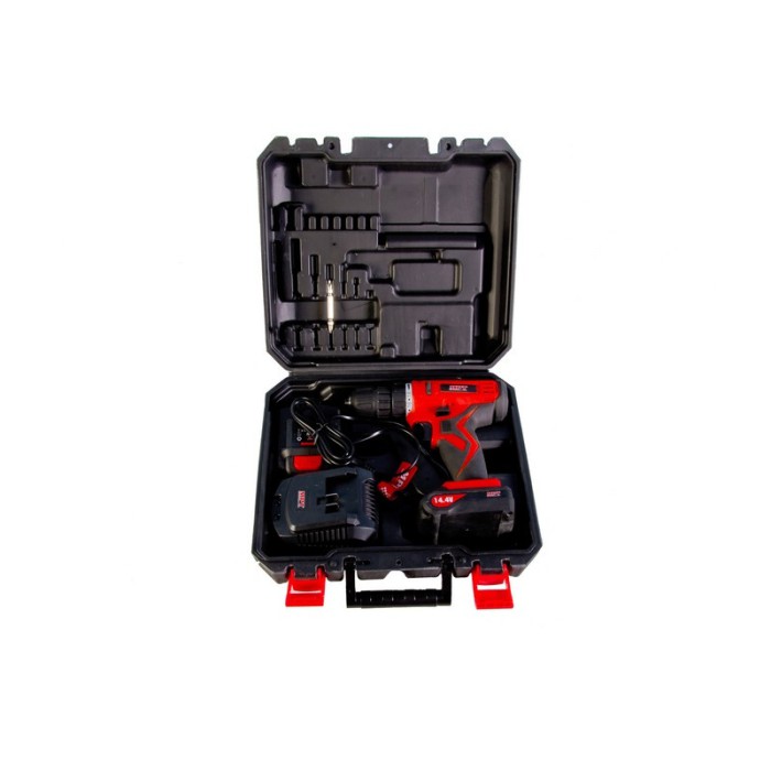 Дрель - шуруповерт аккумуляторная MPT MCDT1423.A2, 14.4V, Li-ion,1.3 Ач, 2 скор. 0-10 мм, 2 АКБ, кейс