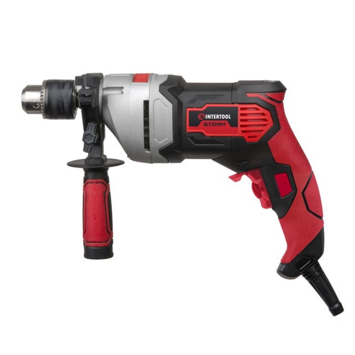 Дриль ударний INTERTOOL WT-0118, 800Вт, 0-2900об/хв,1.5-13 мм, метал. корпус редуктора
