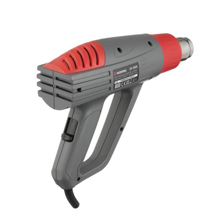 Фен технический INTERTOOL DT-2420, 2000 Вт, 3 режима, 60-600 град., 300-500 л/мин