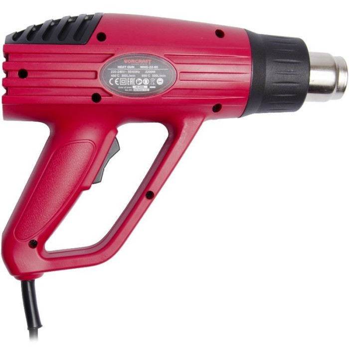 Фен технический Worcraft WHG-22-60, 2200 Вт, 2 режима, воздушный поток 300-500 л/мин