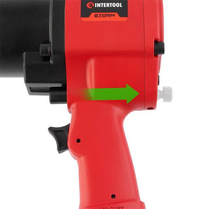 Гайковерт пневматический INTERTOOL PT-1106, 3/4'', 1600 Нм., профессиональный, 4200 об/мин, двуручный