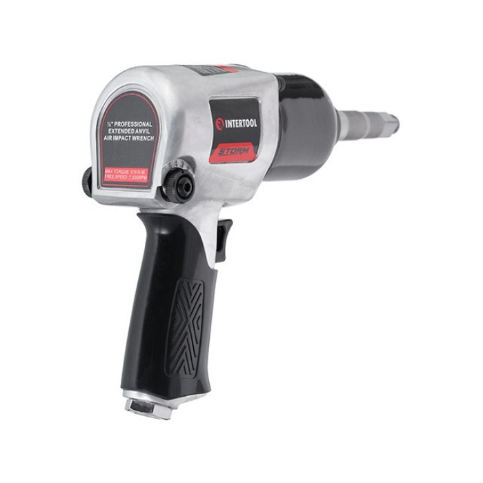 Гайковерт пневматический ударный INTERTOOL PT-1103, 1/2'', 576 Нм, профессиональный, 7500 об/мин.
