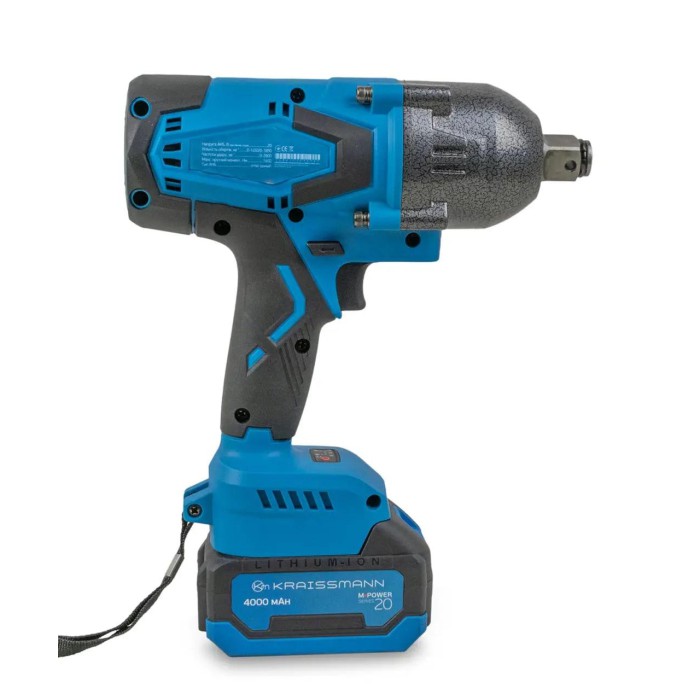 Гайковерт ударний акумуляторний безщітковий KRAISSMANN 2402 ASS-BL 20/2 MP, 1400 Нм, 2 скор, 2 АКБ, кейс Гайковерт ударний акумуляторний безщітковий KRAISSMANN 2402 ASS-BL 20/2 MP, 1400 Нм, 2 скор, 2 АКБ, кейс