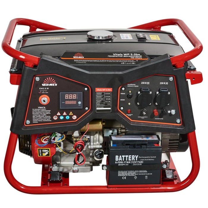 Генератор бензиновий Vitals WP 5.0bе (13 к.с., 389 см3)
