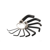 Ключи шестигранные MasterTool 75-0954, набор 10 шт CrV (1,5-10мм L38-60мм)