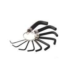 Ключи шестигранные MasterTool 75-0954, набор 10 шт CrV (1,5-10мм L38-60мм)