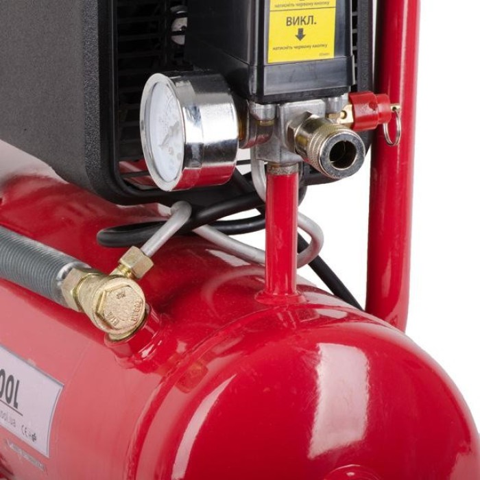 Компресор INTERTOOL PT-0002 9 л, 0.75 кВт, 220 В, 8 атм, 160 л/хв