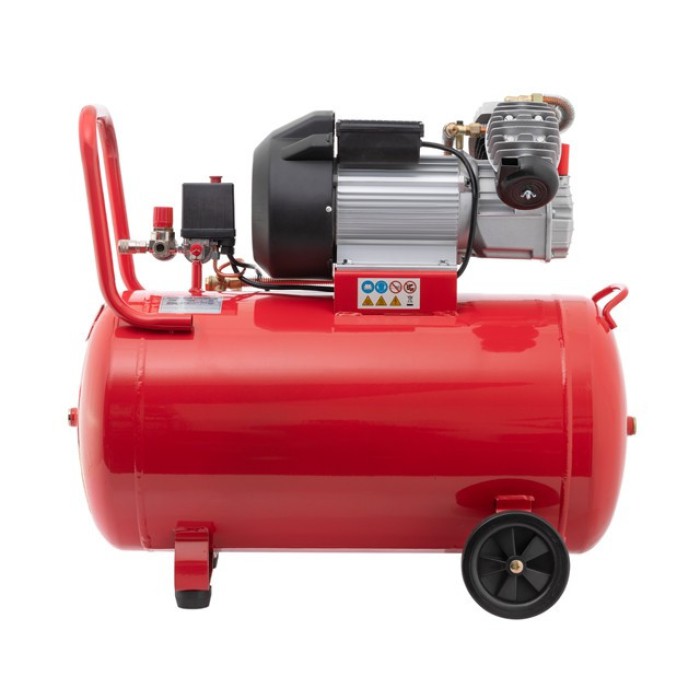 Компресор INTERTOOL PT-0008, 100 л, 3 кВт, 220 В, 8 атм, 420 л/хв, 2 циліндра