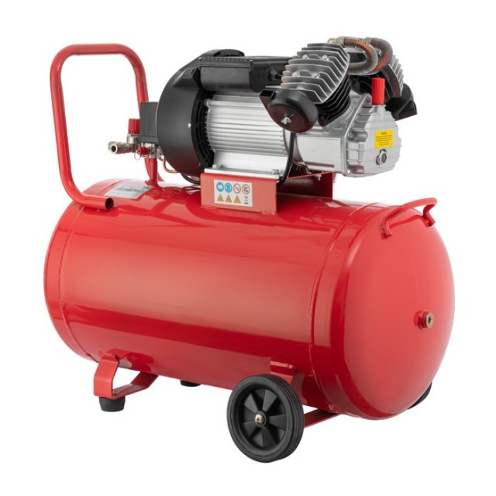 Компресор INTERTOOL PT-0008, 100 л, 3 кВт, 220 В, 8 атм, 420 л/хв, 2 циліндра