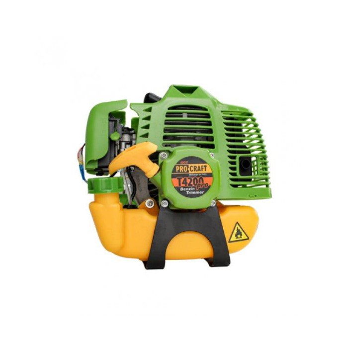 Коса бензинова Procraft T4200 PRO (3 ножа, 1 автоматична котушка) жовтий бак, додатковий победитовий ніж із підрізом трави