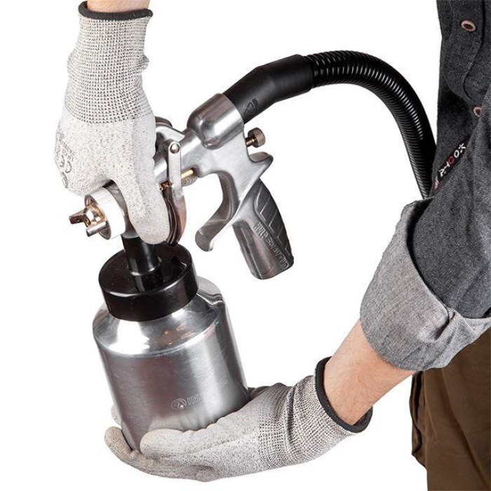 Електричний Краскопульт INTERTOOL DT-5060, HVLP 600 Вт., форсунка 1.8 мм, бачок 1л., 450-550 мл/хв