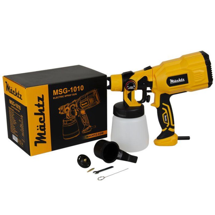 Краскопульт електричний Mächtz MSG-1010, 650 Вт, 100 мл/хв, 2 форсунки, бачок 0,8л Краскопульт електричний Mächtz MSG-1010, 650 Вт, 100 мл/хв, 2 форсунки, бачок 0,8л