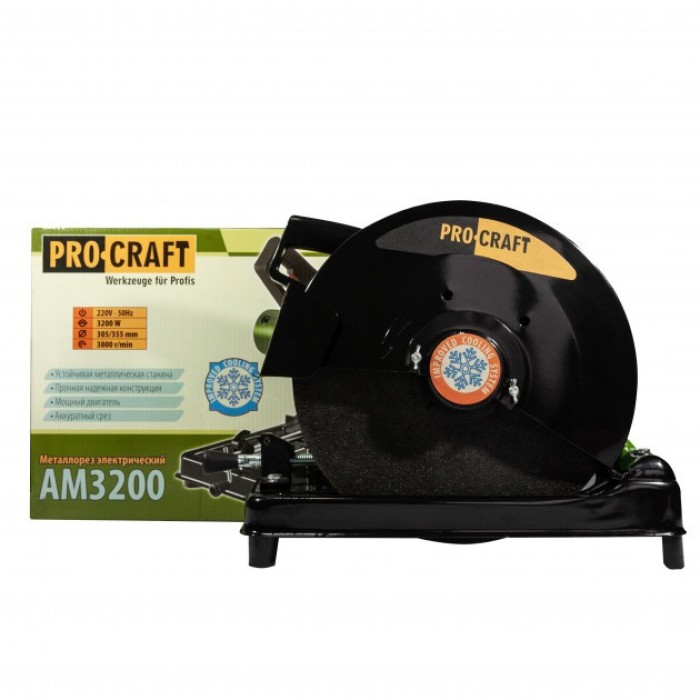 Металлорез Procraft AM-3200, 3200 Вт, 3800 об/мин, диск 355 мм