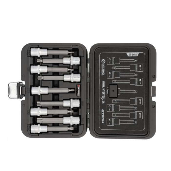 Набір біт INTERTOOL ET-8401, TORX 1/2