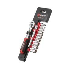Набір головок INTERTOOL ET-8012, 1/4" 4-13 мм, рукоятка з храповим механізмом 72 зуба, 12ед., Cr-V STORM