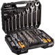 Набор ключей и насадок торцевых MasterTool 78-5182 PROFI, 1/4” - 1/2”, трещотка 72Т, 82 шт, кейс