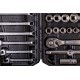 Набор ключей и насадок торцевых MasterTool 78-5182 PROFI, 1/4” - 1/2”, трещотка 72Т, 82 шт, кейс