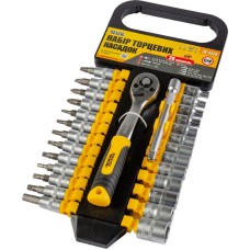 Набір насадок торцевих MasterTool 78-1428, PROFI CrV 1/4" 4-14 мм, тріскачка 72Т, 28 шт. Набір насадок торцевих MasterTool 78-1428, PROFI CrV 1/4" 4-14 мм, тріскачка 72Т, 28 шт.