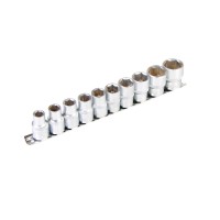 Набор насадок торцевых шестигранных MasterTool 78-1211, CrV 1/2", 10 шт (10/11/12/13/14/15/17/19/22/24)