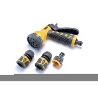 Набір: пістолет-розпилювач 9 режимів, конектори: 1/2 аквастоп, 1/2, адаптер 1/2+3/4 СИЛА